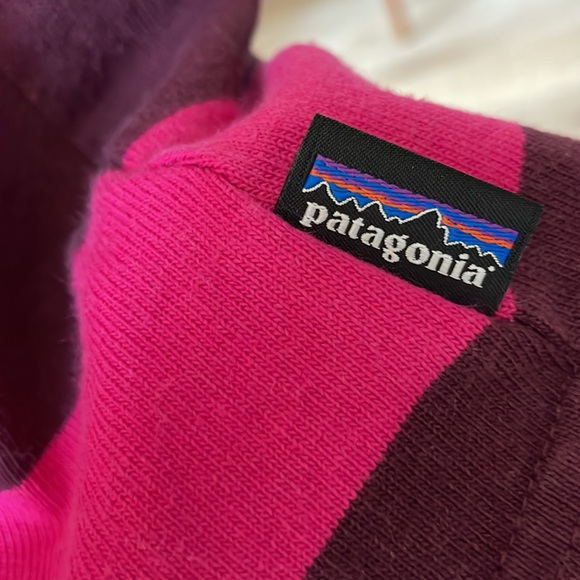 Patagonia Sender Stripe Henley Dress In Magenta Rugby Stripes Small - Picture 7 of 8